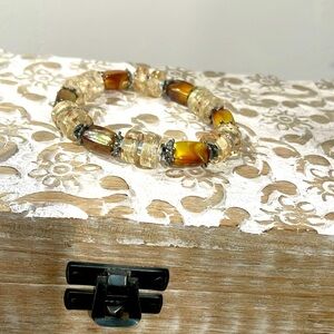 Brown jeweled bracelet